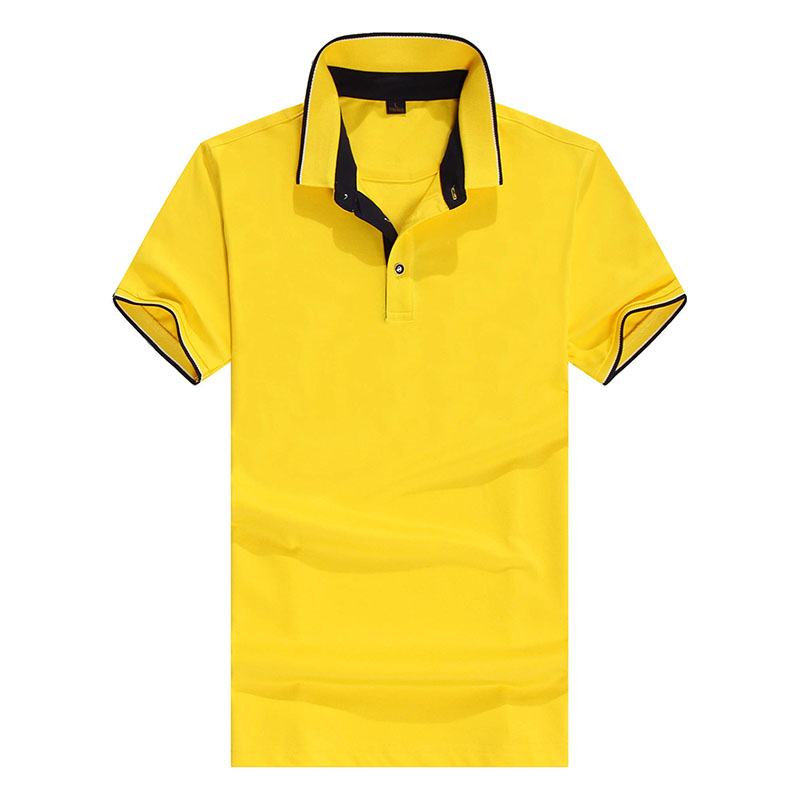 黄色T恤衫翻领